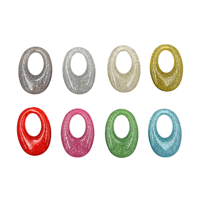 23x33mm glittery ovals