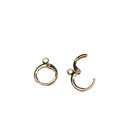 Créoles lisses avec boucle 15mm