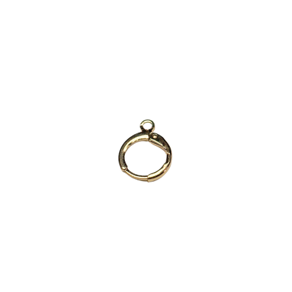 Créoles lisses avec boucle 15mm