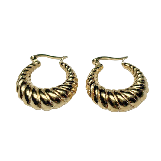 Boucles d'oreilles croissant 25x29mm